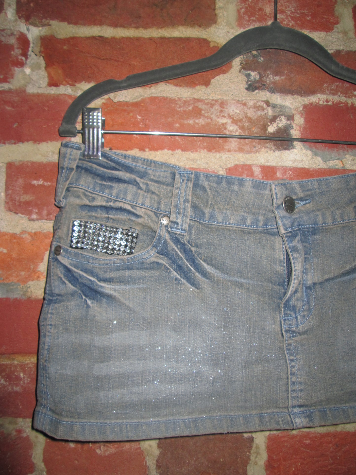 Vintage Revolt Denim Mini Skirt