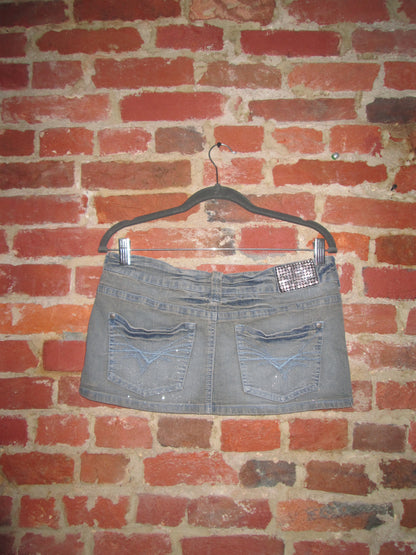Vintage Revolt Denim Mini Skirt