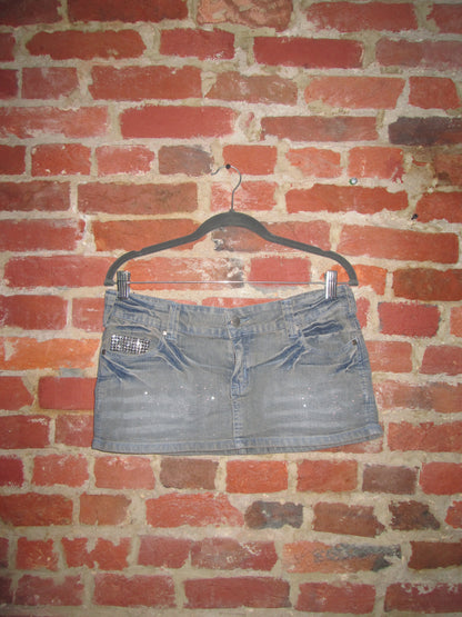 Vintage Revolt Denim Mini Skirt