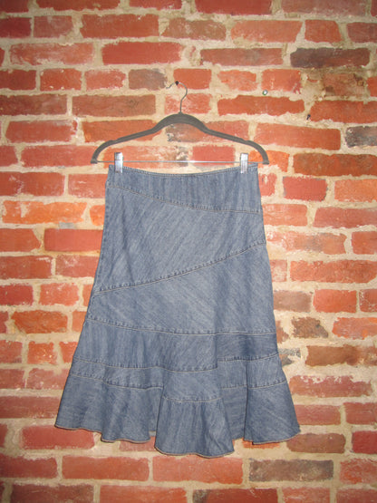 Vintage DKNY Jeans Denim Midi Skirt