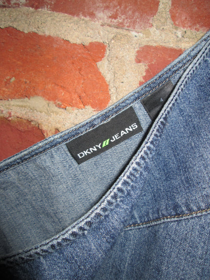Vintage DKNY Jeans Denim Midi Skirt