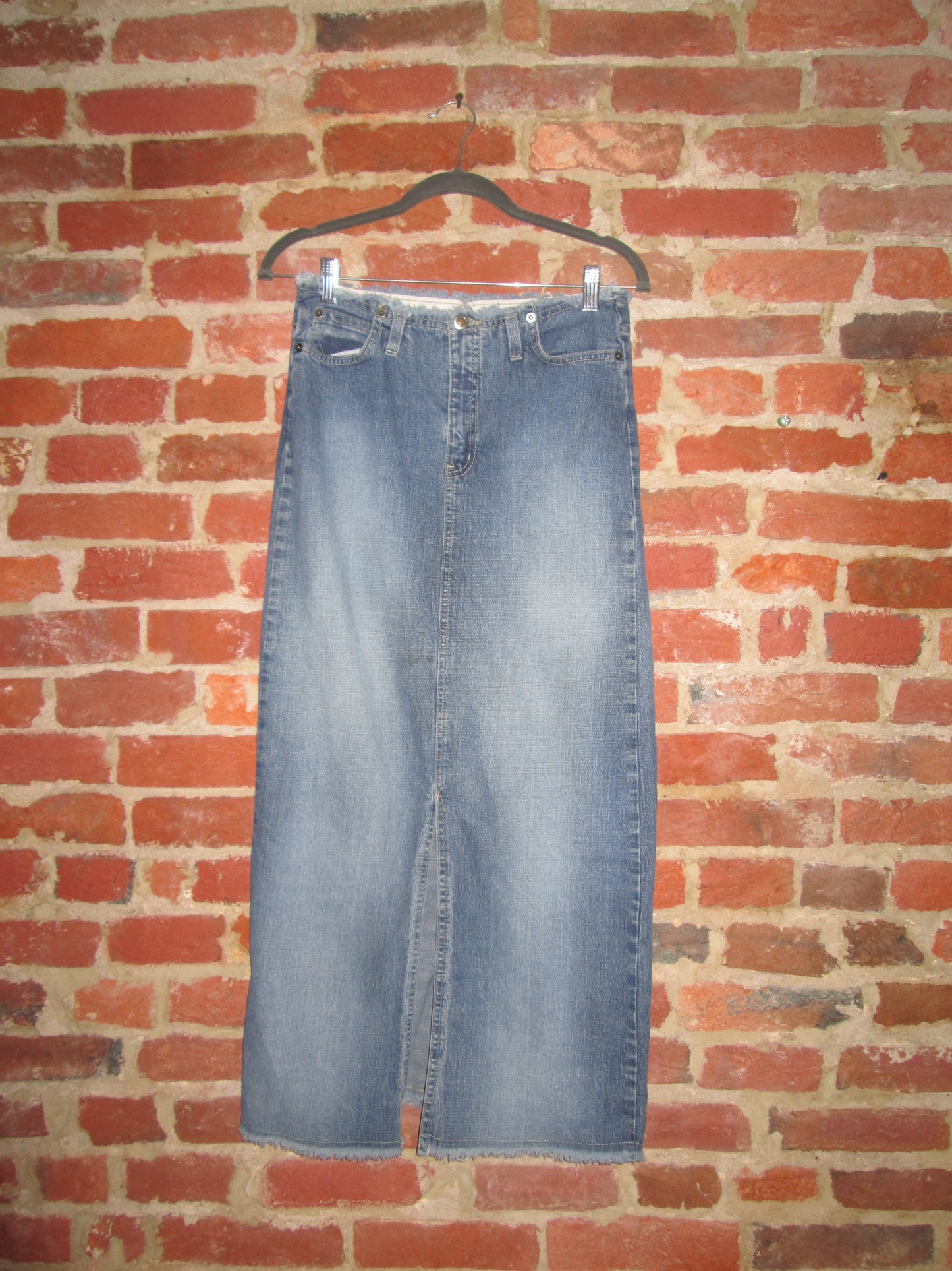 Vintage Long Denim Skirt