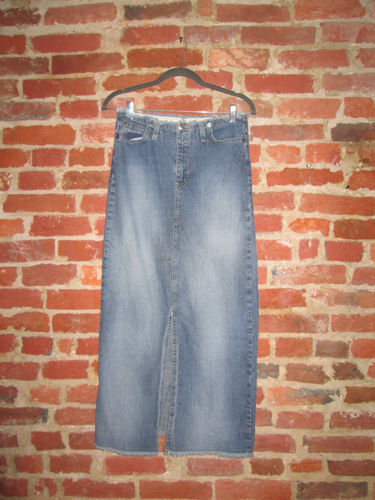 Vintage Long Denim Skirt
