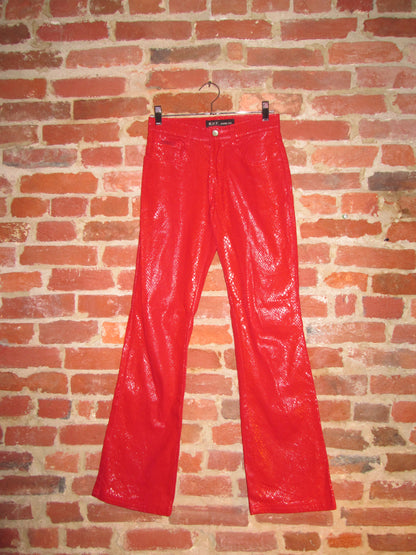 Vintage Red Snakeskin Pant