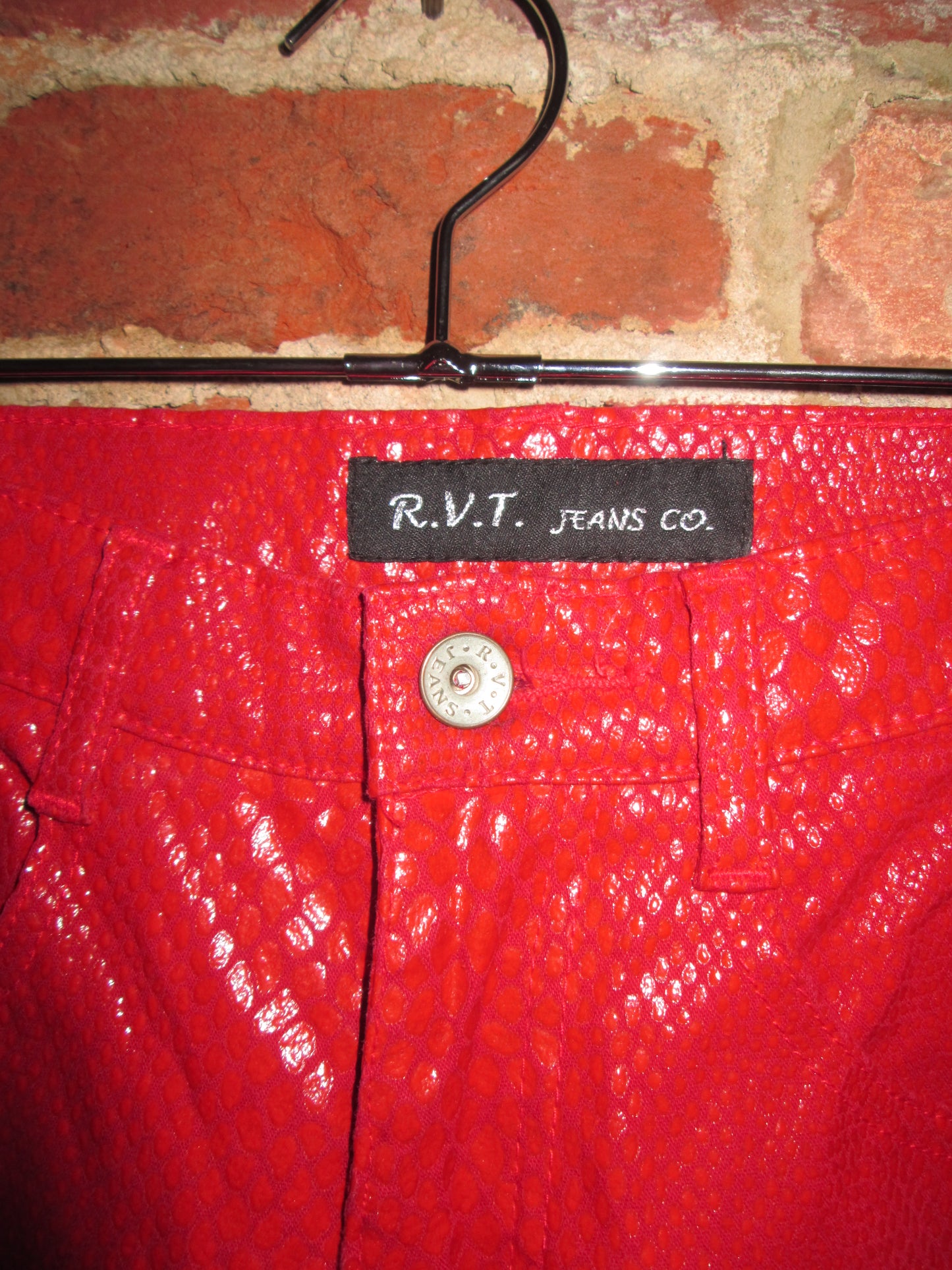 Vintage Red Snakeskin Pant