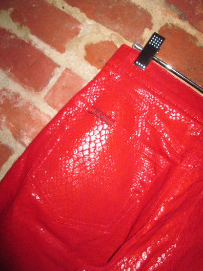 Vintage Red Snakeskin Pant