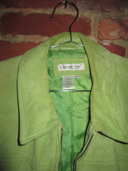 Vintage Suede Green Jacket