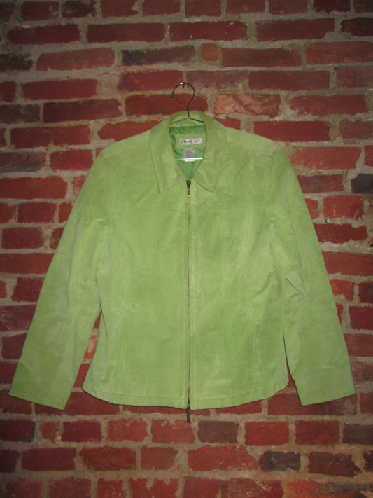 Vintage Suede Green Jacket