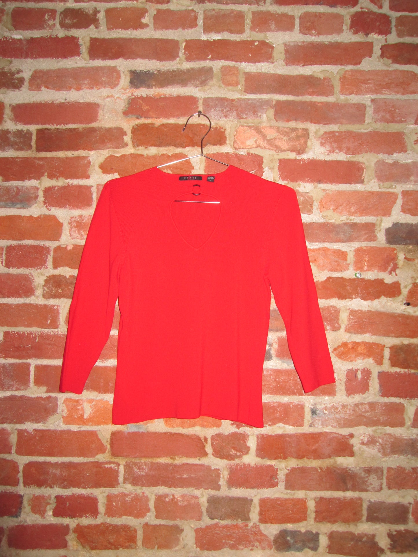 Vintage Red Keyhole Top