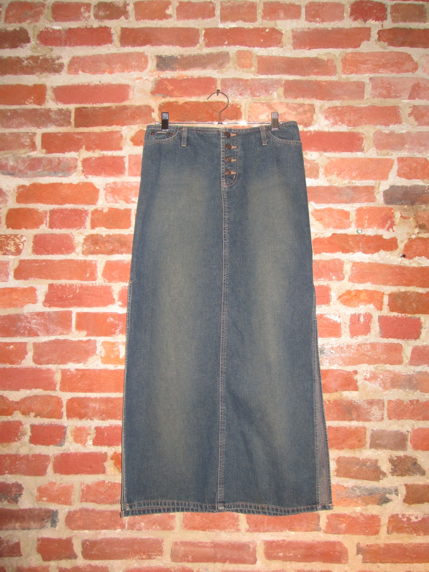 Vintage Denim Maxi Skirt