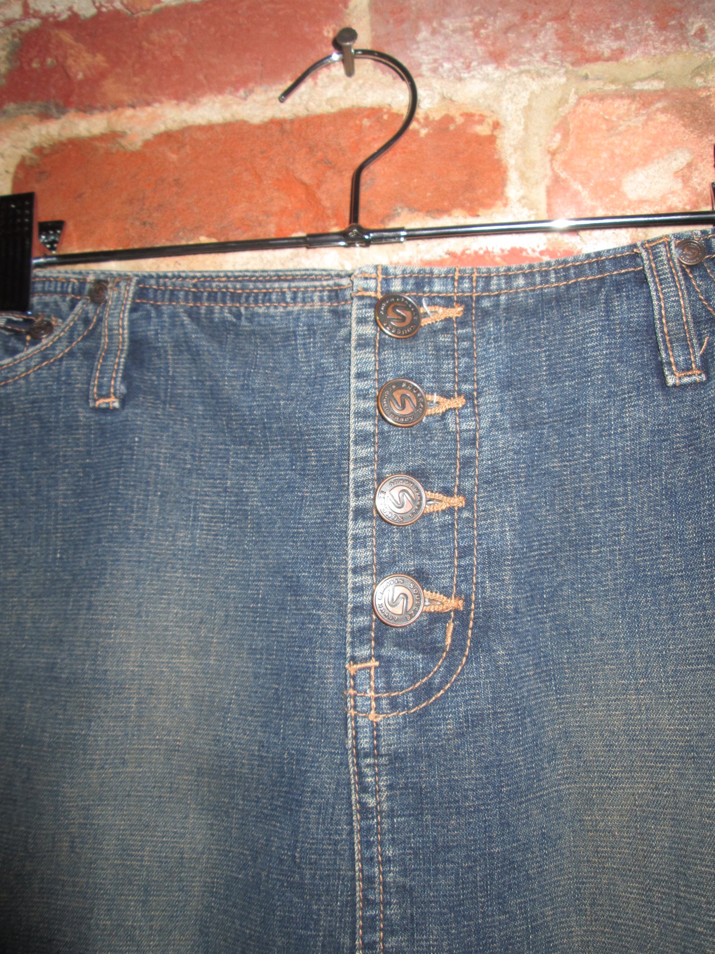 Vintage Denim Maxi Skirt