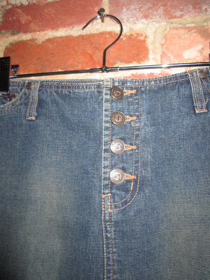 Vintage Denim Maxi Skirt