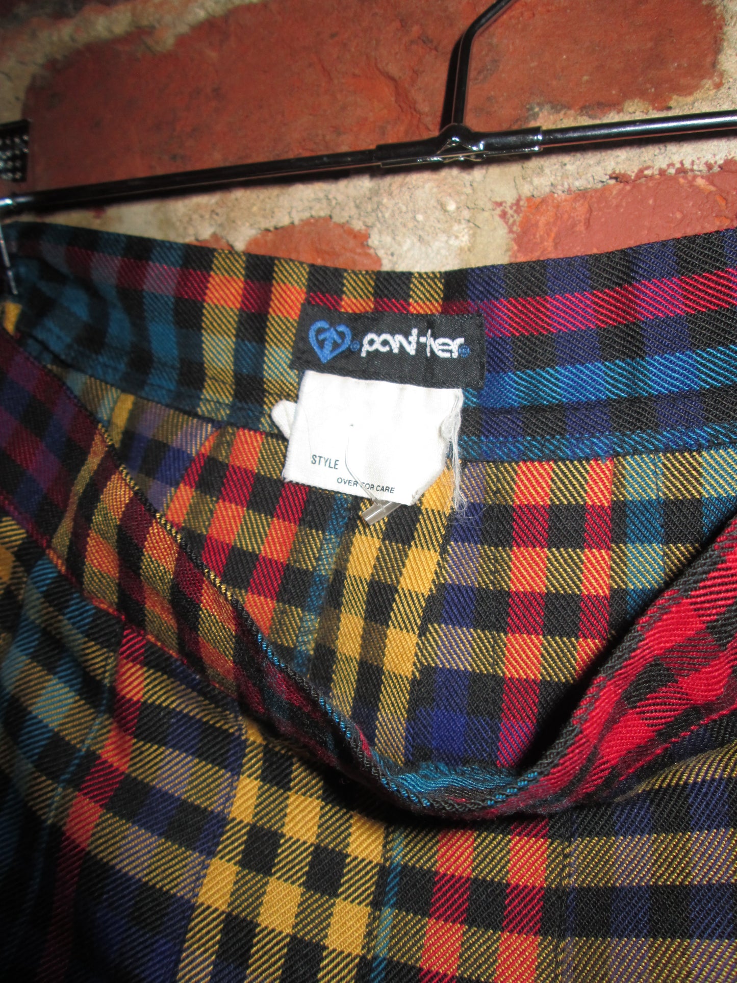 Vintage Plaid Pleated Midi Skirt