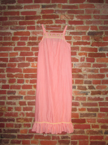 Vintage Gingham Maxi Dress