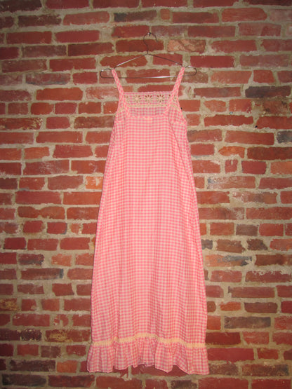 Vintage Gingham Maxi Dress